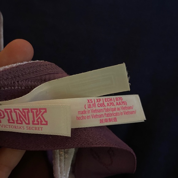 NWT Victoria's Secret PINK velvet pink bralette - Picture 3 of 6